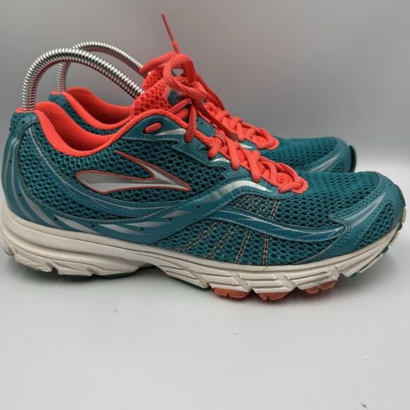 Brooks Launch Womens‎ Sz 10.5 Teal Pink Running Training Shoes Toe Separating - Picture 1 of 7